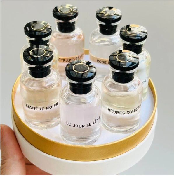 

factory direct 2023 fragrance perfume set 10ml 7pcs rose/ etoile filante/ cceur battant/ attrape-reves/ matiere noire/ le jour se leve/ heur