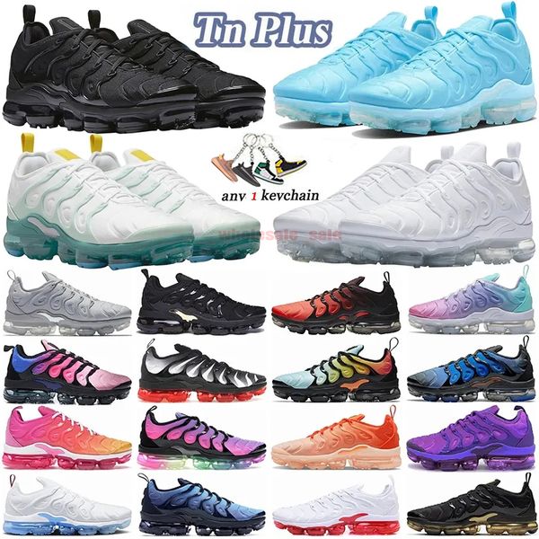 

2023 vapor plus tn men women running shoes triple black white university blue atlanta shark lemon lime sport sneakers trainer eur 36-47