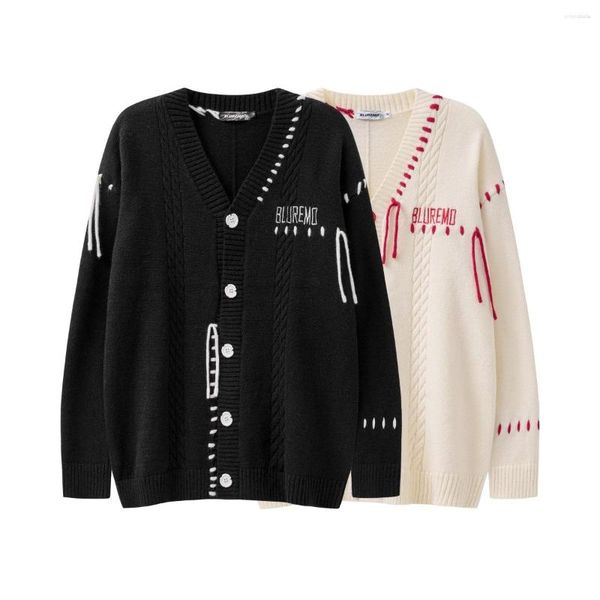 

men's sweaters cardigan sweater men thick coat jumpers knitwear autumn winter casual couple woemn, White;black