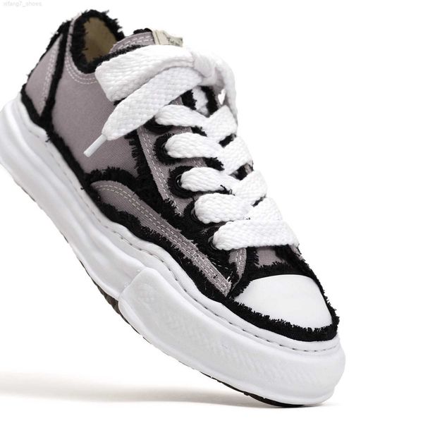

co branded mihara yasuhiro mmy dissolving shoes for men and women versatile breathable small grey shoes casual board shoes, Black