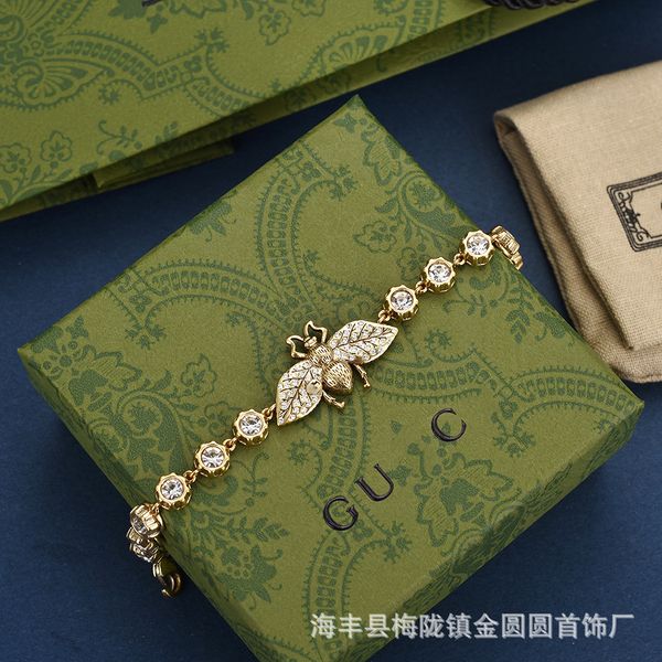 

designer bracelet g series butterfly bracelet designer fashionable charm light luxury girl banquet bracelet wedding party jewelry, Golden;silver