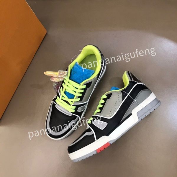 

2023 r sports shoes casual shoes calfskin leather white blue letter overlay platfor low sports shoes training shoes sizes 39-44 rd2209012, Black