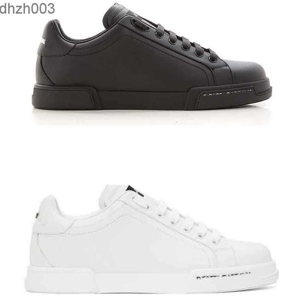 

with box men low sneaker casual shoes napa calfskin leathers portofino -detail sneakers brands trainers 38-46 dg dolcly and gabbanaly, Black