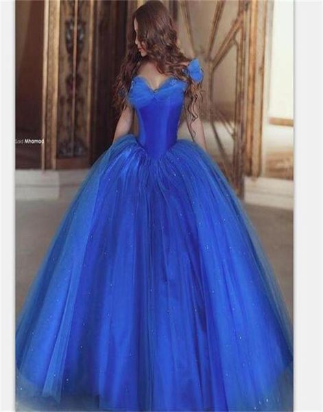 

vintage princess ball gown quinceanera dress off the shoulder ice blue evening gowns prom dresses floor length luxury 2017 317155, Black