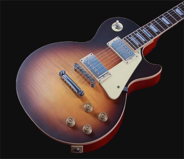 

sun electric guitar in tiger flame, frosted finish, ing