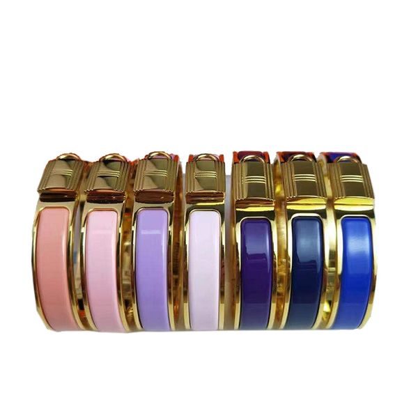 

clic cadenas copper inlaid enamel women bangle luxury designer 10a quality mens gold bracelets france brand classic fashion jewelry sterling, Black