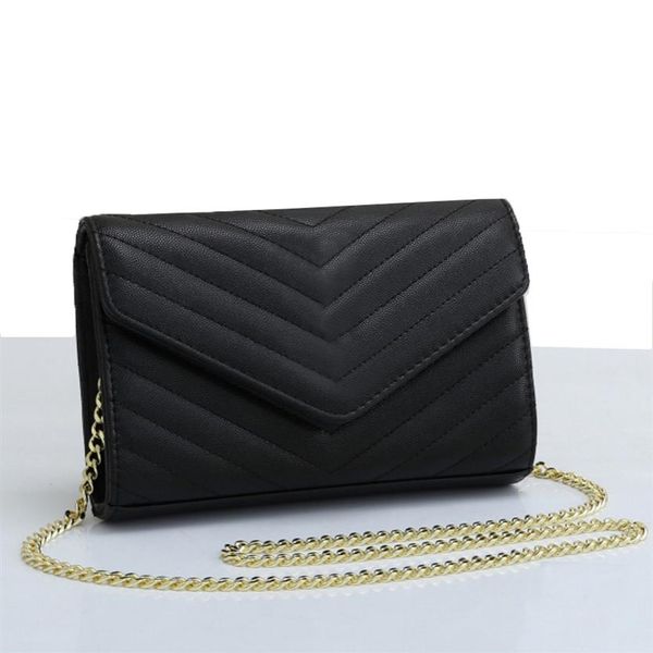 

luxury designer classic evening bags wallets golden chain shoulder bag with six colors handbag ladies cross body fashion messenger228i