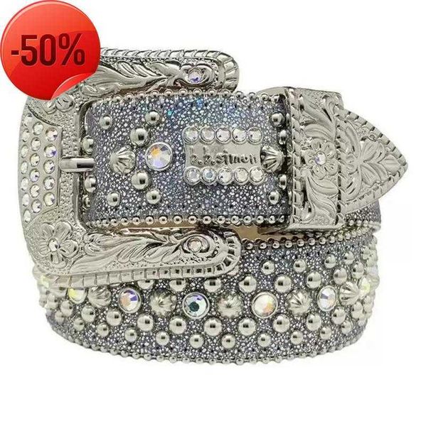 

luxury designer bb belt simon belts for men women shiny diamond belt black on black blue white multicolour with bling rhinestones as gift 20, Blue;gray