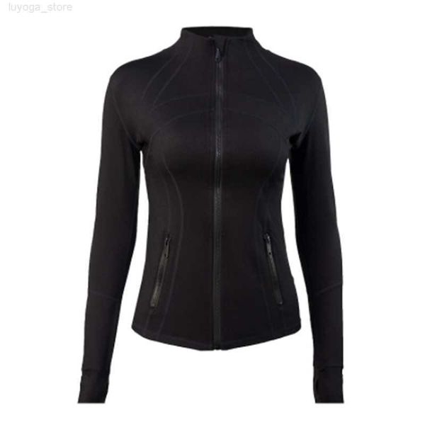 

lu yoga lu-088 yogas jacket women yoga outfits define workout sport coat fitness jackets sport quick dry activewear solid zip up sweatshirt