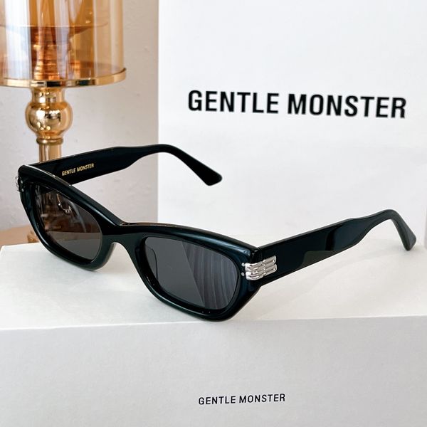 

high-quality gentle monster sunglasses black small frame premium sunglasses uv resistant holiday sunglasses, White;black