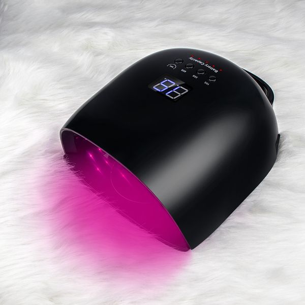 

nail dryers rechargeable nail lamp 86w wireless gel polish dryer red light manicure light with handle cordless nail uv led lamp 230824