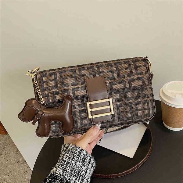 

fashion contrast color female style french stick tide net red simple one shoulder small square bag 70% designer outlet sale