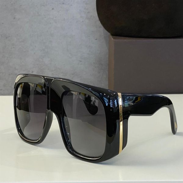 

large oversize square sunglasses black smoke 0733 sonnenbrille men women fashion sun shades with box256f, White;black