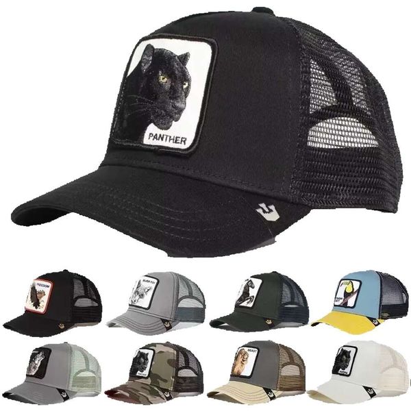 

2023 summer ball caps animal shape pattern embroidered baseball cap fashion brand hat breathable mesh men women, Blue;gray