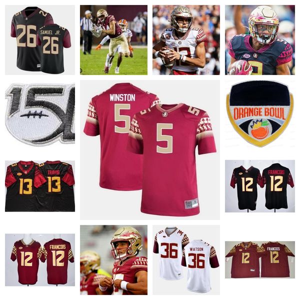 

2023 florida state seminoles stitched 99 ray 89 jerrale powers 35 brown-turner 15 bethune 85 markeston douglas 19 gilber edmond 55 braden fi, Black