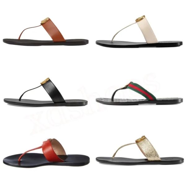 

2023 designer woman slippers men slipper gear bottoms flip flops women luxury sandals fashion causal flip flop size 35-42 kou, Black