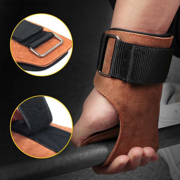 

leather gym gloves grips training fitness sports hand protector for men women q230825, Black