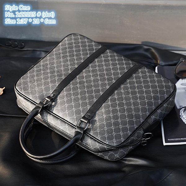 

factory whole men shoulder bags 3 styles simple thick printed polka-dot handbag large-capacity wear-resistant leather briefcas285e