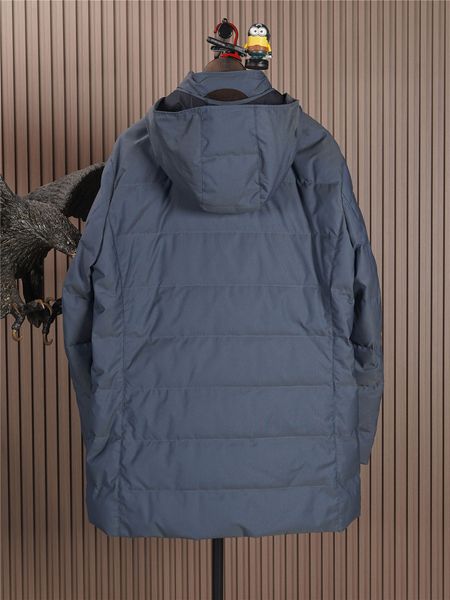 

mens downs winter kiton hooded down jacket cashmere casual blue coats, Black