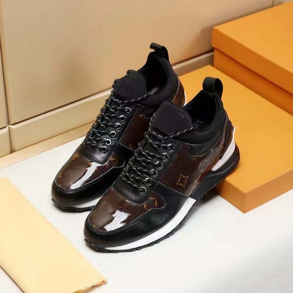 

run away sneakers designer sneakers fashion casual shoes retro splicing sneaker mesh mixed color trainers men women calf leather shoe 12, Black
