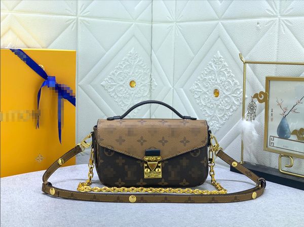 

1:1 luxurys designers bag fashion womens baguette bag crossbody flap printed handbag chains real leather ladies shoulder bags purse clutch h