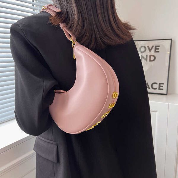 

outdoor designer bags tote texture soft underarm bag metal decorative crescent bag trendy chain shoulder bag fen bags e3aa