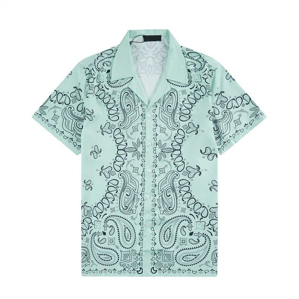 

men's designer shirt summer short sleeve casual button up shirt printed bowling shirt beach style breathable t-shirt clothing #529, White;black