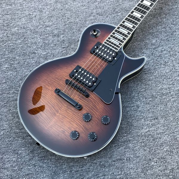 

classic custom electric guitar, new style mahogany body and neck black hardware