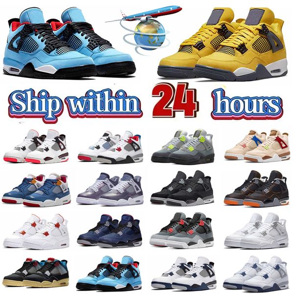 

men women 4s pine green seafoam military black cat midnight navy red cement oreo red thunder bred mens trainers blank canvas sneakers outdoo