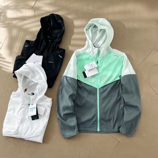 

mens designer jackets windbreaker windrunner men wind breaker waterproof sports jacket hoodie trench coat training sunscreen clothes thin gr, Black;brown
