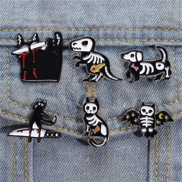 

european and american new alloy halloween owl brooch bag with lapel pin cartoon animal emblem as a jewelry gift for children and friends ab1, Gray