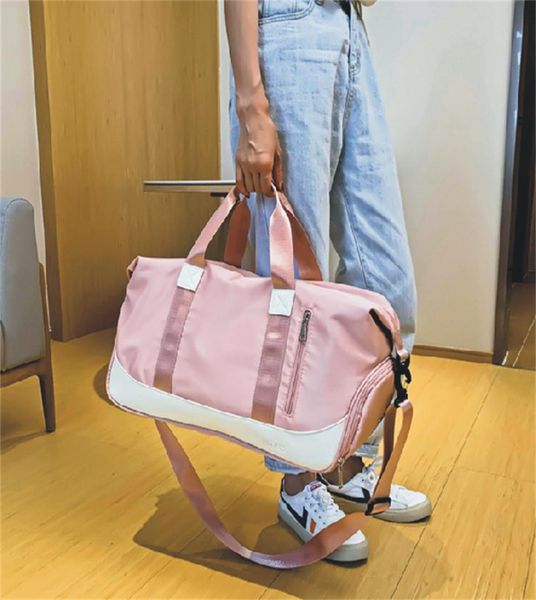 

new gym duffel bag organizer fashion carry on hand luggage for woman waterproof sports fitness bags crossbody shoulder pack1363959
