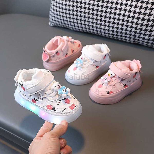 

sneakers children led shoes for girls luminous lighted casual fashion breathable baby boys girls sport running soft bottom kids sneakers l08, Black;red