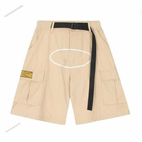 

men's boat shaped printed shorts fashion hip-hop casual trousers and women's cargo brand pants corteizs shorts corteizs pants carg, White;black