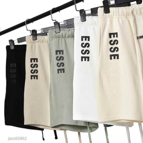 

2023 reflective high street shorts men's casual sports pant loose oversize style drawstring short pants trend designer essentail shorts, White;black