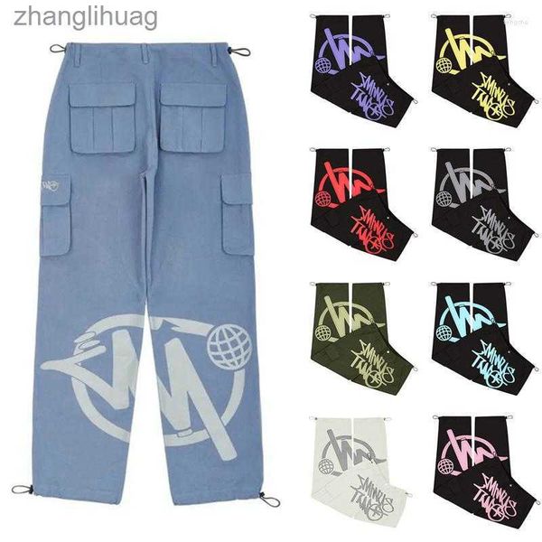 

men's pants minus two cargo y2k casual 2023 baggy streetwear sport gym jeans men clothing pantalones sweatpants minustwo pant, Black