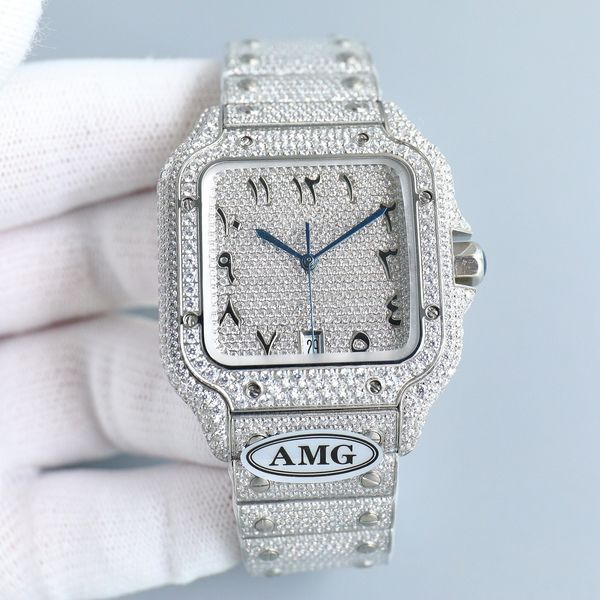 

high-end watches, zircon, moissanite watches, swiss movement, waterproof 50m, handmade and customizable styles.c0, Slivery;black