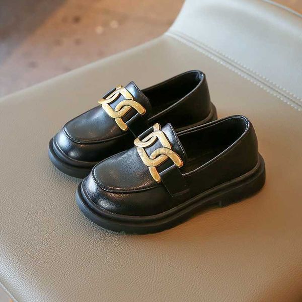 

sneakers 2023 spring boys leather shoes kids sneakers for boys girls slip-on casual formal flats for wedding party metal buckle for child l0, Black;red
