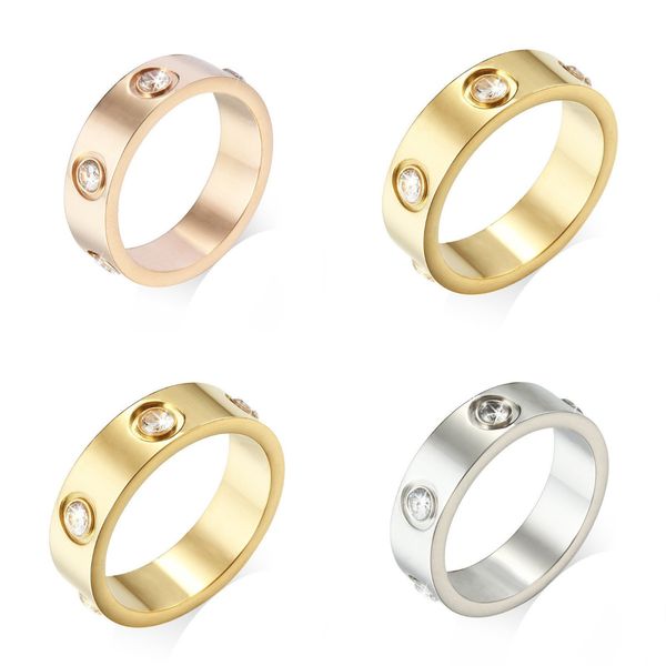 

designer love rings brand embossed stamp luxury gold never fade band rings selection charming jewelry ring classic premium accessories exclu, Golden;silver