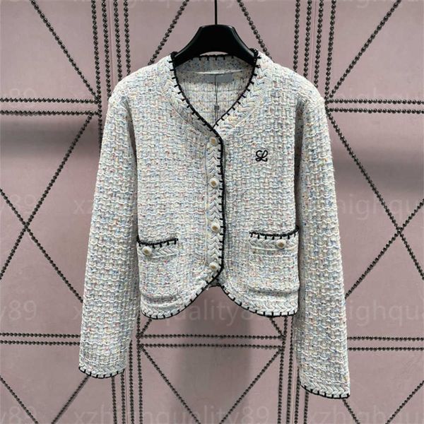 

sweaters womens designer cardigan women jacket classic colorful tweed knit exquisite high-end long sleeved v-neck fashion designers cardigan, White;black