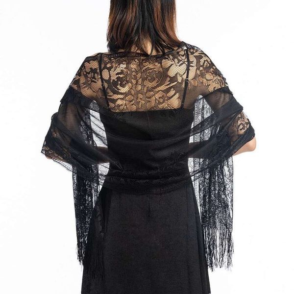 

lace shawl bride neckerchiefs bridesmaid evening dress cheongsam party dinner hollowed out scarf woman, Blue;gray