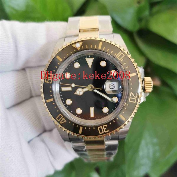 

bp maker mne watches 43mm 126603 gold & steel ceramic stainless black dial two tones cal 2813 movement mechanical auto222t, Slivery;brown