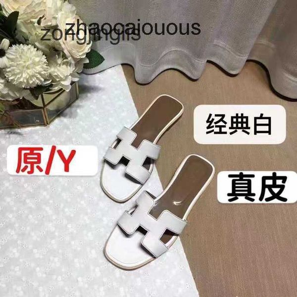 

baida designer oran shoes summer 2023 bear women's slippers sandal slipper color matching leatflat sandals for tourism litchi pattern b