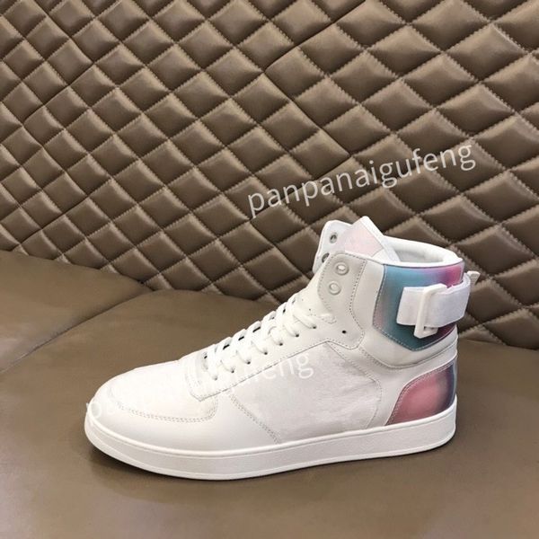 

new luxury designer casual shoes white black blue red lace up sports shoes, leather rubber soles training shoes flat sports shoes rd220901 s