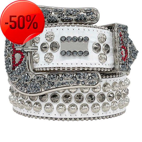 

with red b bb simon belt of needle full rhinestone black red belts for men womens waistbandsa1ajj, Blue;gray