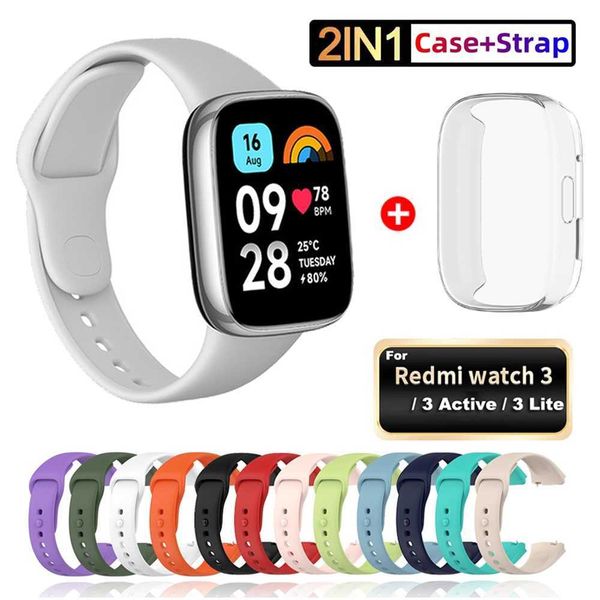 

watch strap for xiaomi redmi watch 3 active/lite strap replacement silicone strap for xiaomi redmi watch 3 strap correa bracelet, Black;brown