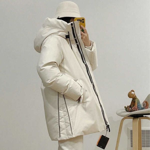 

parkas mack22 autumn/winter zipper thickened long sleeve loose style literary temperament mid length down coat, Red
