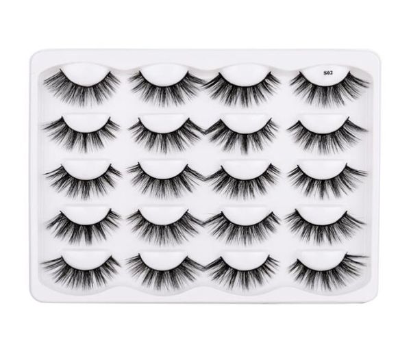 

handmade thick 10 pairs fake lashes set natural long soft crisscross 3d false eyelashes extensions eye makeup accessories 11 model1658774