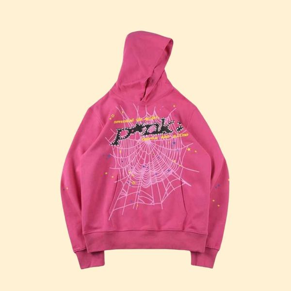 

spider hoodies 555555 men's sweatshirts hip hop web puff print hoodie men women young thug angel heavy fabric pullover, Black