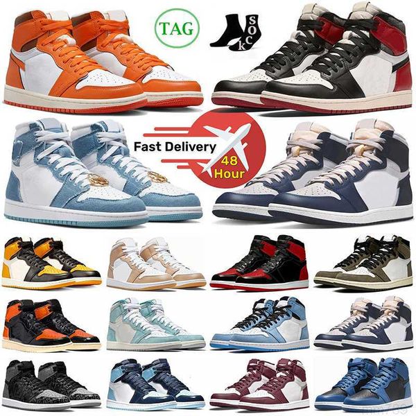

lost and found 1 basketball shoes jumpman 1s starfish gorge green bred patent denim tan gum georgetown university blue men women outdoor spo